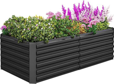 metal raised garden bed 8x4x2